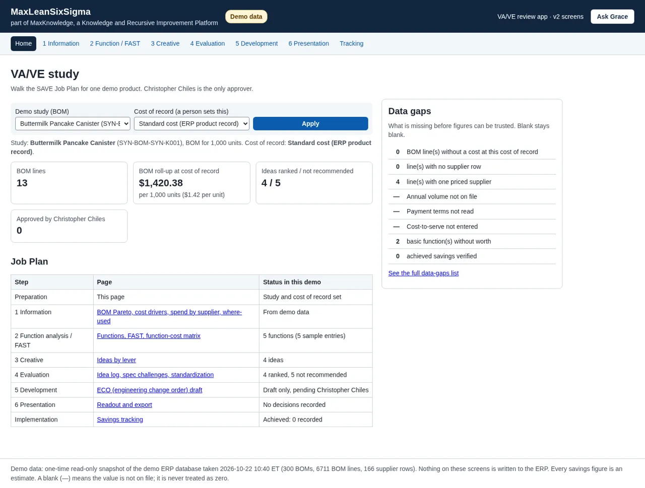 Max_Lean_Six_Sigma home screen